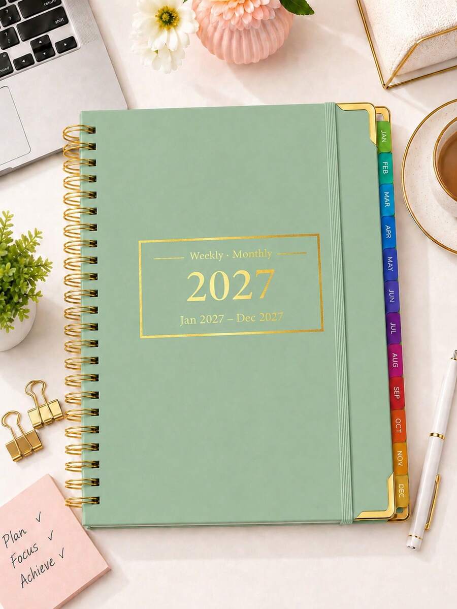 BUBU 2027 planer, knjiga za planiranje sa nedeljnim i mesečnim rasporedom