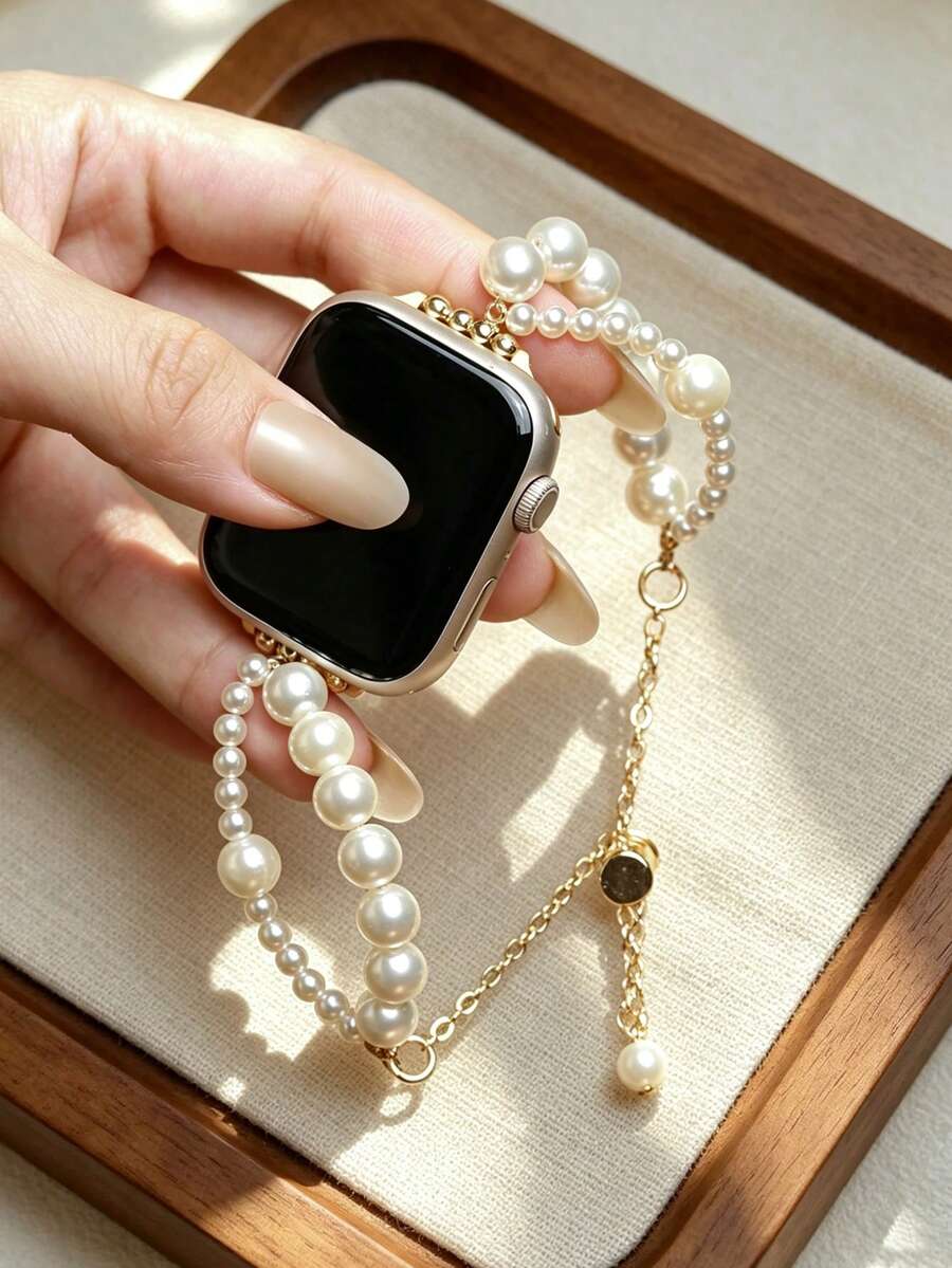 Luksuzna metalna narukvica za sat za žene u zlatnoj boji sa lancem, odgovara za 38/40/41/44/45/49/42/46 mm za Apple Watch S11/SE3/Ultra3/Ultra/SE/SE2/10/9/8/7/6/5/4/3/2/1