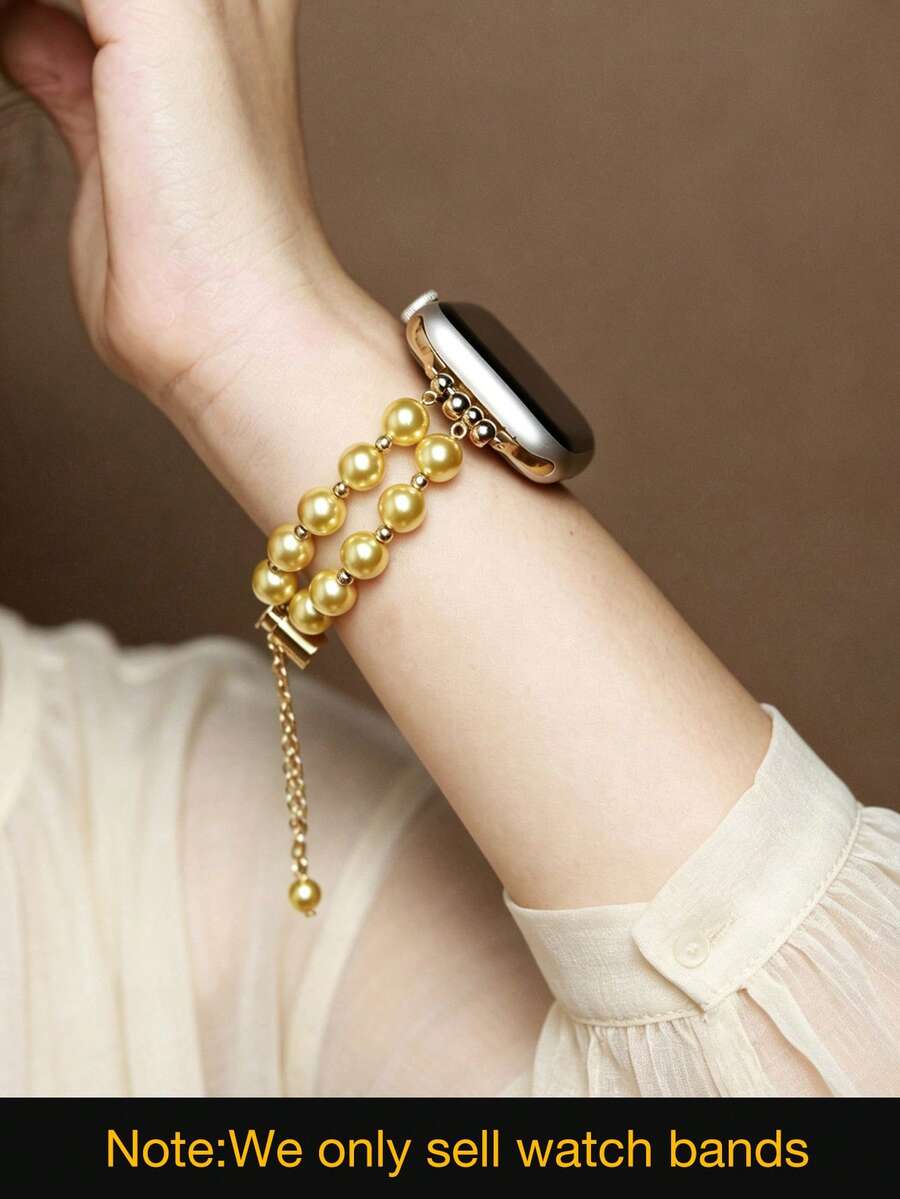 Luksuzna metalna narukvica za sat za žene u zlatnoj boji sa lancem, odgovara za 38/40/41/44/45/49/42/46 mm za Apple Watch S11/SE3/Ultra3/Ultra/SE/SE2/10/9/8/7/6/5/4/3/2/1