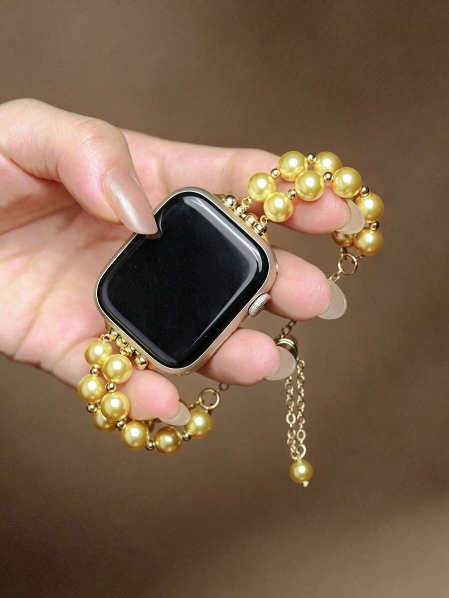 Luksuzna metalna narukvica za sat za žene u zlatnoj boji sa lancem, odgovara za 38/40/41/44/45/49/42/46 mm za Apple Watch S11/SE3/Ultra3/Ultra/SE/SE2/10/9/8/7/6/5/4/3/2/1