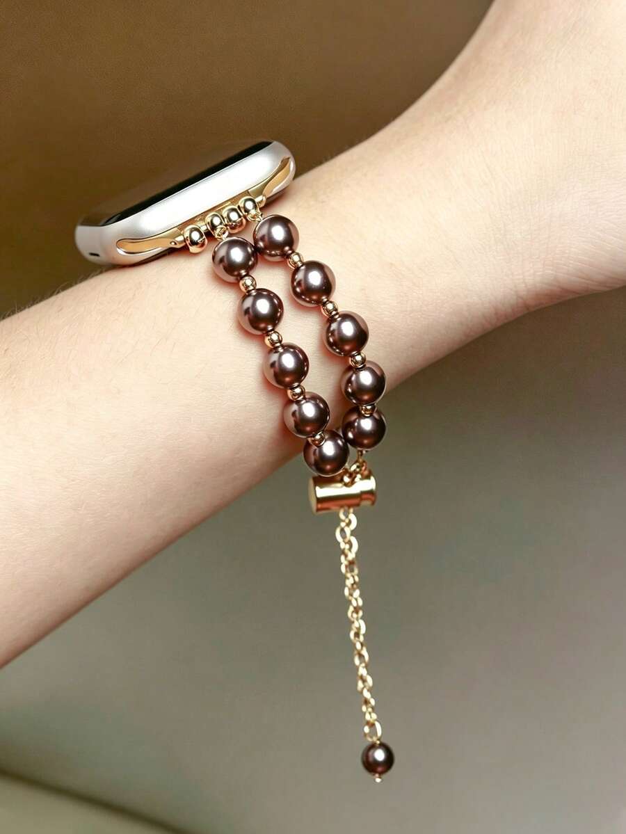 Luksuzna metalna narukvica za sat za žene u zlatnoj boji sa lancem, odgovara za 38/40/41/44/45/49/42/46 mm za Apple Watch S11/SE3/Ultra3/Ultra/SE/SE2/10/9/8/7/6/5/4/3/2/1