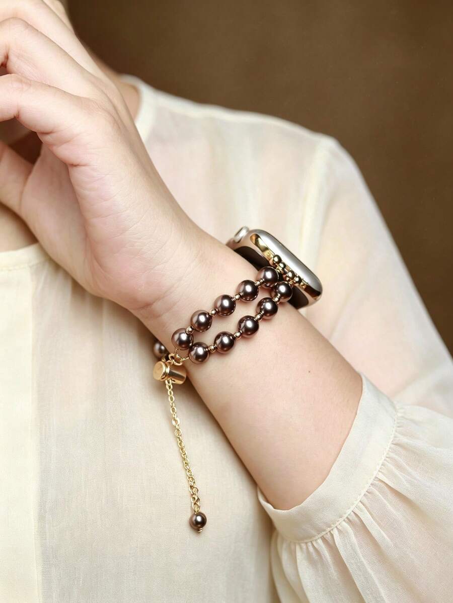 Luksuzna metalna narukvica za sat za žene u zlatnoj boji sa lancem, odgovara za 38/40/41/44/45/49/42/46 mm za Apple Watch S11/SE3/Ultra3/Ultra/SE/SE2/10/9/8/7/6/5/4/3/2/1