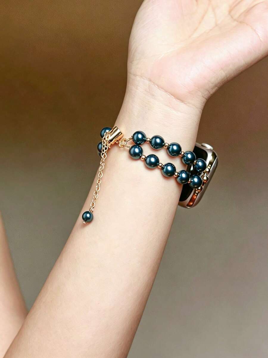Luksuzna metalna narukvica za sat za žene u zlatnoj boji sa lancem, odgovara za 38/40/41/44/45/49/42/46 mm za Apple Watch S11/SE3/Ultra3/Ultra/SE/SE2/10/9/8/7/6/5/4/3/2/1