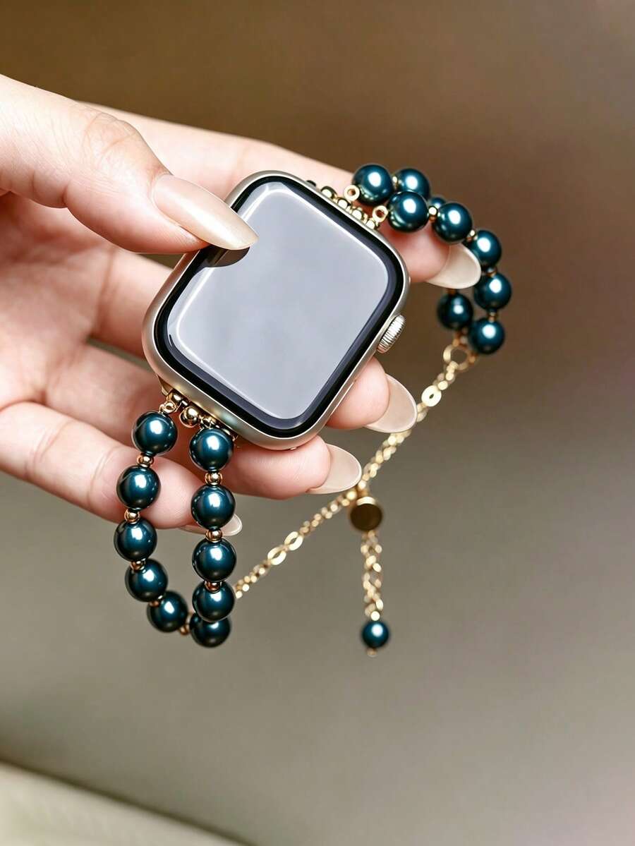 Luksuzna metalna narukvica za sat za žene u zlatnoj boji sa lancem, odgovara za 38/40/41/44/45/49/42/46 mm za Apple Watch S11/SE3/Ultra3/Ultra/SE/SE2/10/9/8/7/6/5/4/3/2/1