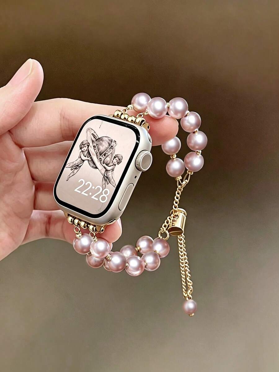 Luksuzna metalna narukvica za sat za žene u zlatnoj boji sa lancem, odgovara za 38/40/41/44/45/49/42/46 mm za Apple Watch S11/SE3/Ultra3/Ultra/SE/SE2/10/9/8/7/6/5/4/3/2/1