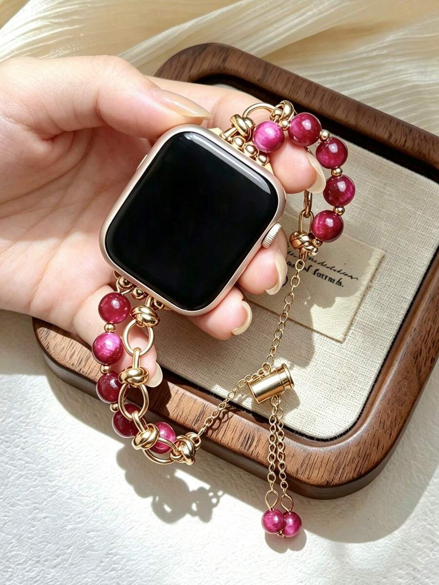 Luksuzna metalna narukvica za sat za žene u zlatnoj boji sa lancem, odgovara za 38/40/41/44/45/49/42/46 mm za Apple Watch S11/SE3/Ultra3/Ultra/SE/SE2/10/9/8/7/6/5/4/3/2/1