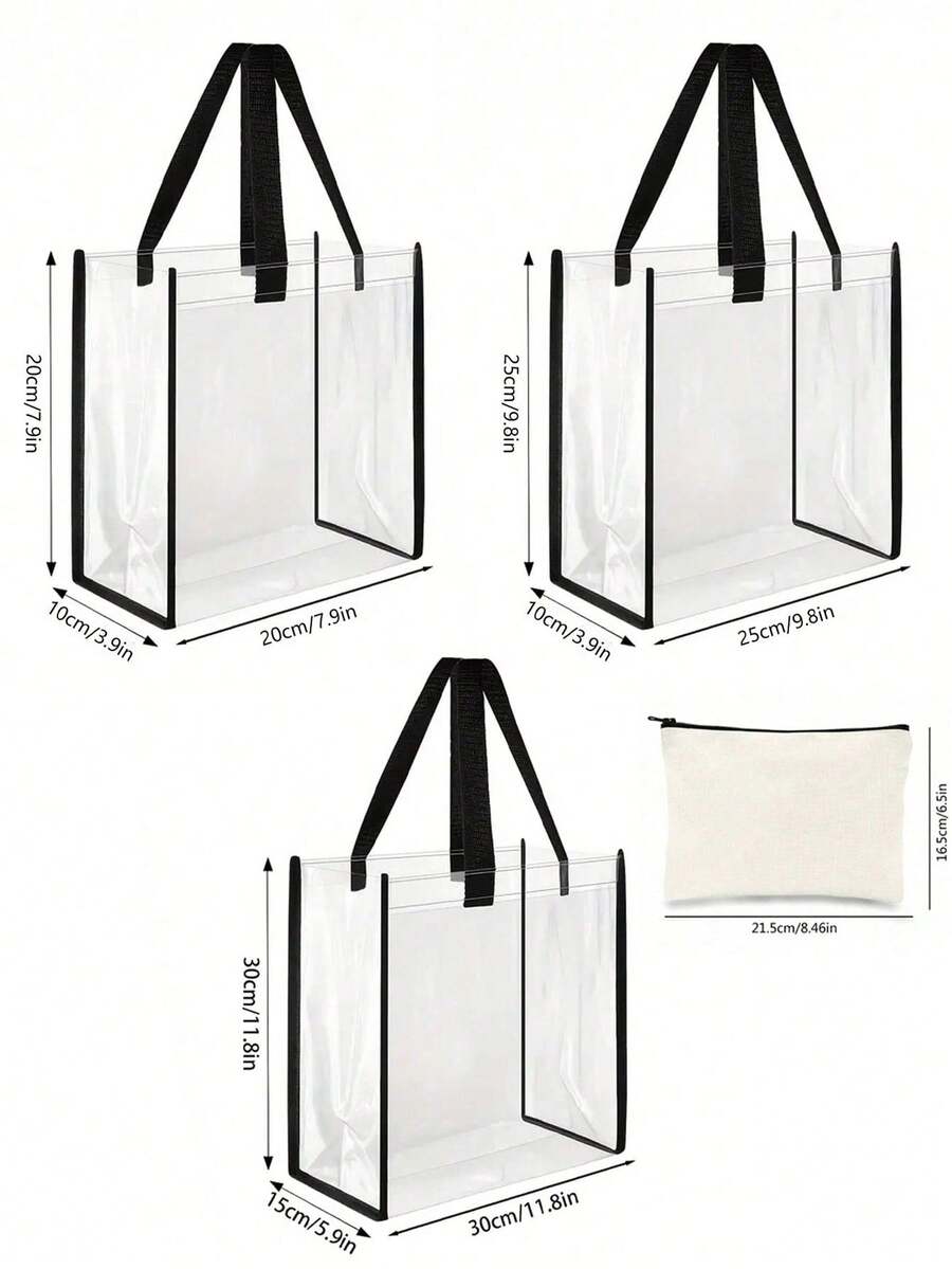 Ženska velika providna PVC torba