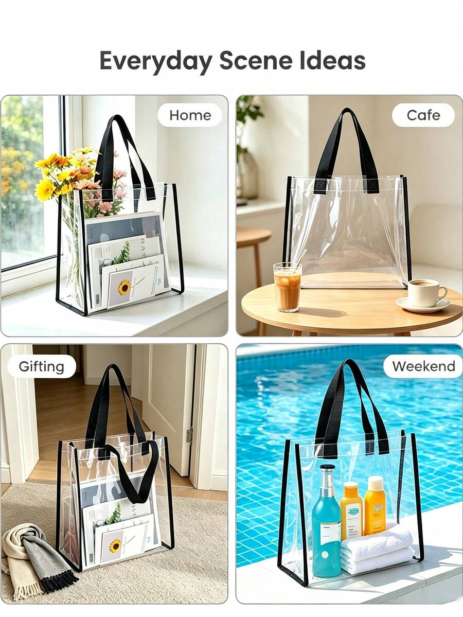 Ženska velika providna PVC torba
