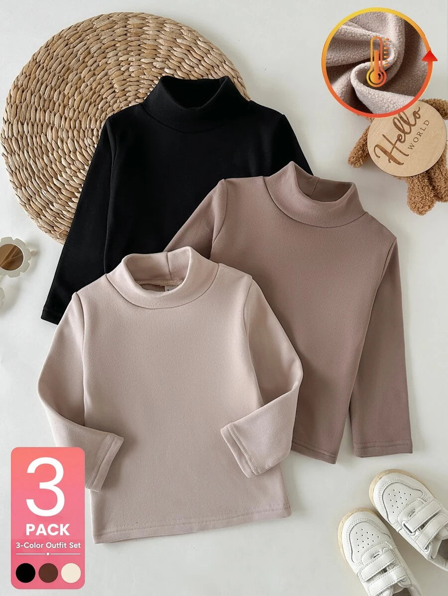 3 kom/set dečijih majica za devojčice, roze i bela prugasta, jesenja, slatka