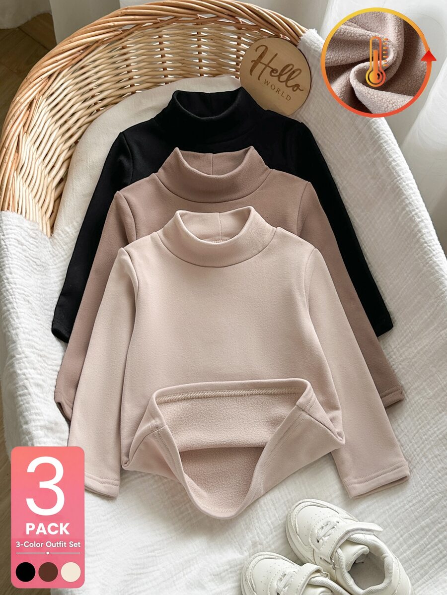 3 kom/set dečijih majica za devojčice, roze i bela prugasta, jesenja, slatka