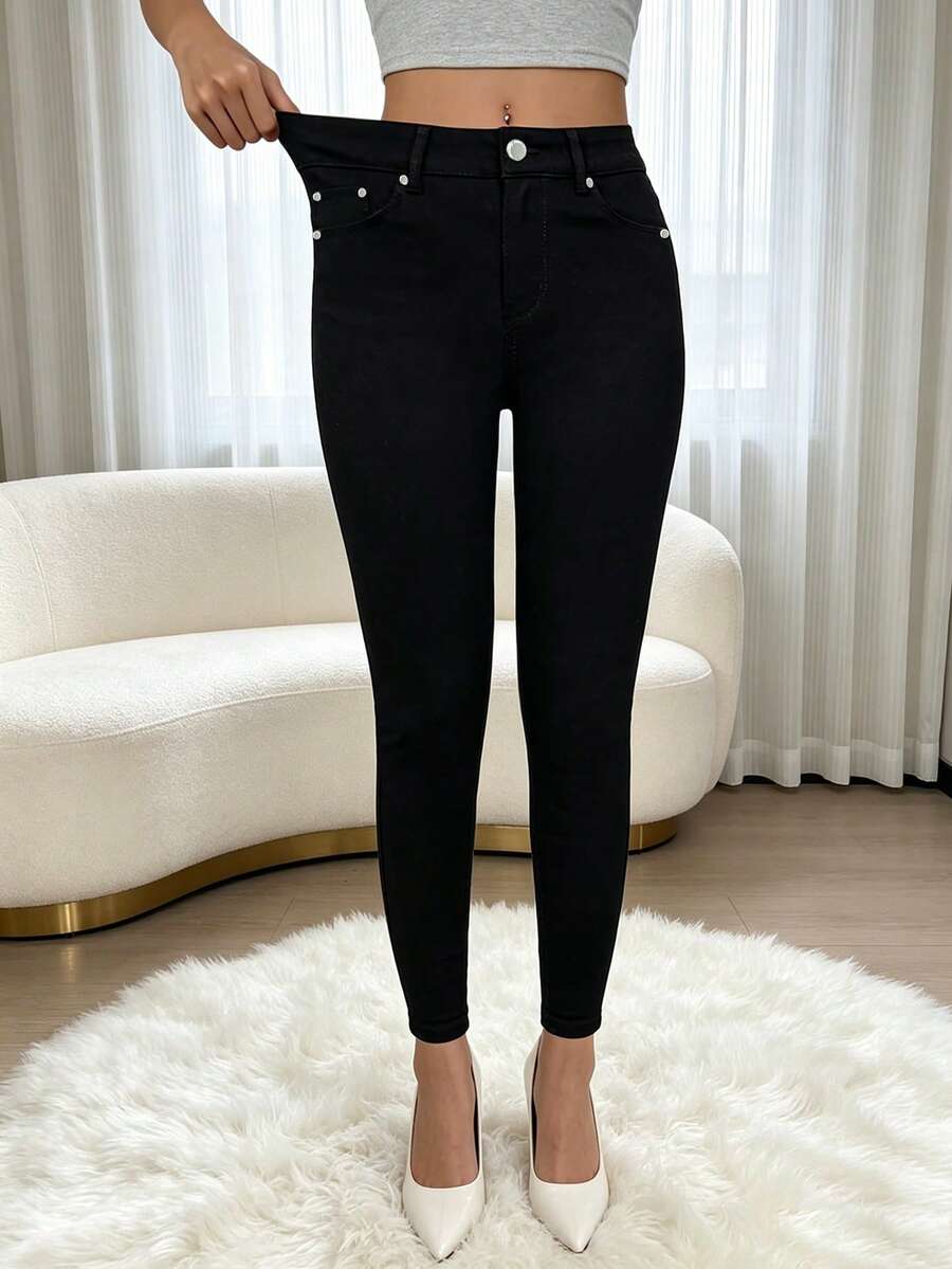 Ženske joger pantalone uskog kroja sa elastičnim manžetnama, joga sportske pantalone do gležnja, uske sa efektom podizanja zadnjice i kontrolom stomaka, poslovno-ležerni seksi stil, jesen/zima