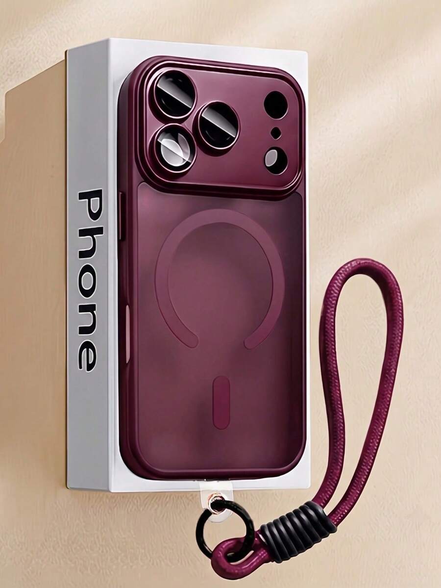 Luksuzna mat providna maska za telefon  sa kratkom trakom za kačenje, kompatibilna sa iPhone 18 17 Pro Max AIR 16 15 14 13 12 11 Pro Max Plus
