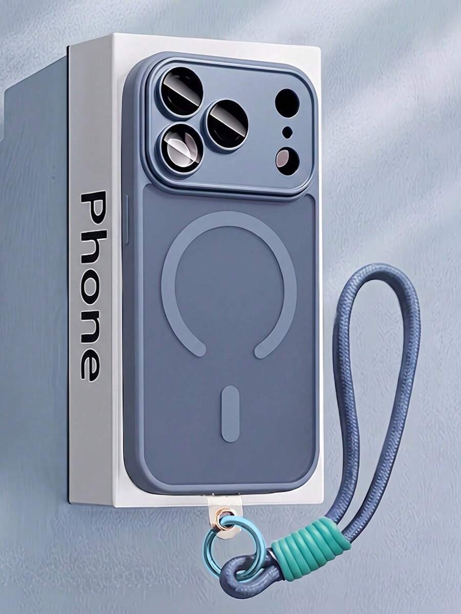 Luksuzna mat providna maska za telefon  sa kratkom trakom za kačenje, kompatibilna sa iPhone 18 17 Pro Max AIR 16 15 14 13 12 11 Pro Max Plus