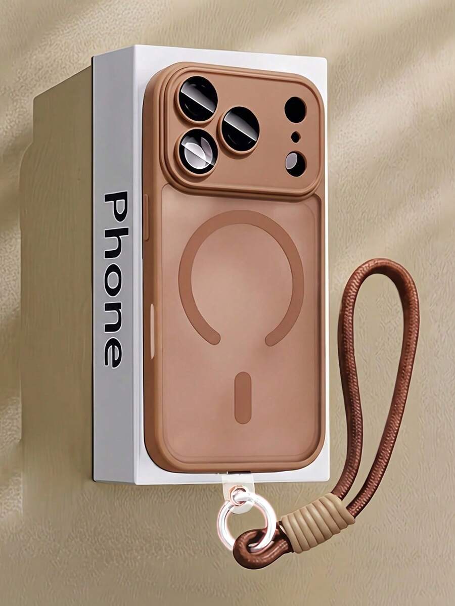 Luksuzna mat providna maska za telefon  sa kratkom trakom za kačenje, kompatibilna sa iPhone 18 17 Pro Max AIR 16 15 14 13 12 11 Pro Max Plus