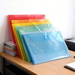 10 komada  šareni providni preklopni folder za dokumente, za A4 format