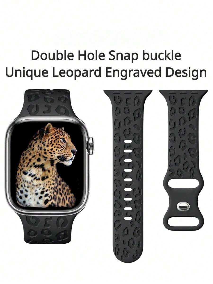 2 komada narukvice za sat sa leopard printom i gravurom, kompatibilna sa Apple Watch 49mm 46mm 45mm 44mm 42mm 41mm 40mm 38mm