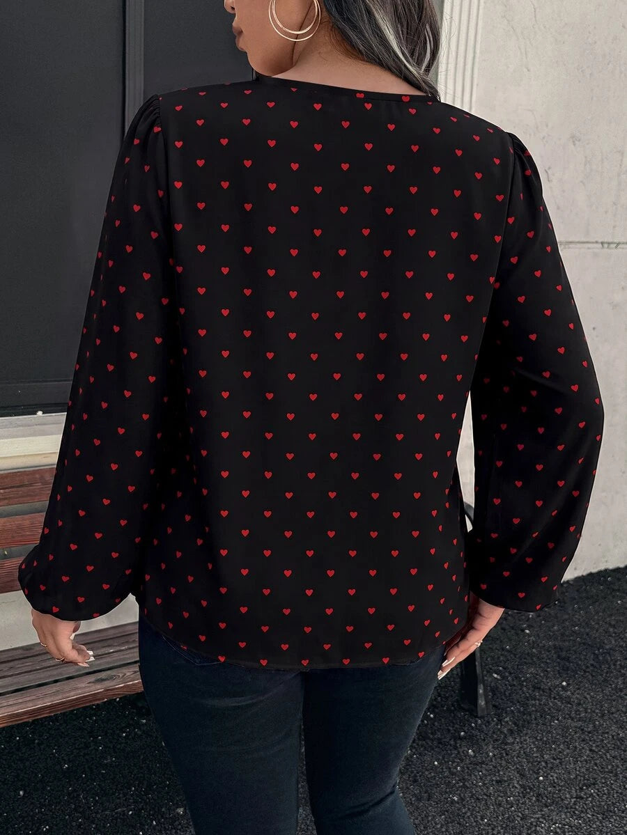 Ženska bluza plus size, elegantna, sa ombre leopard printom, puni dezen