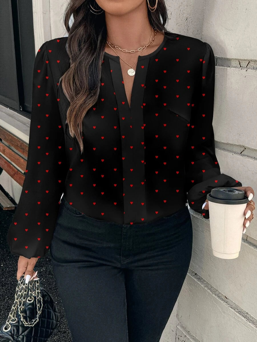 Ženska bluza plus size, elegantna, sa ombre leopard printom, puni dezen