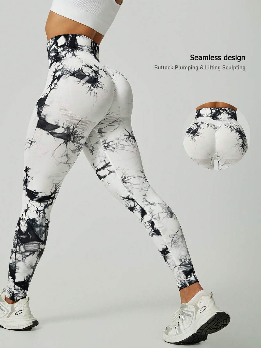 Ženske modne ombre pantalone za jogu  za trening, bešavne uske helanke sa visokim strukom
