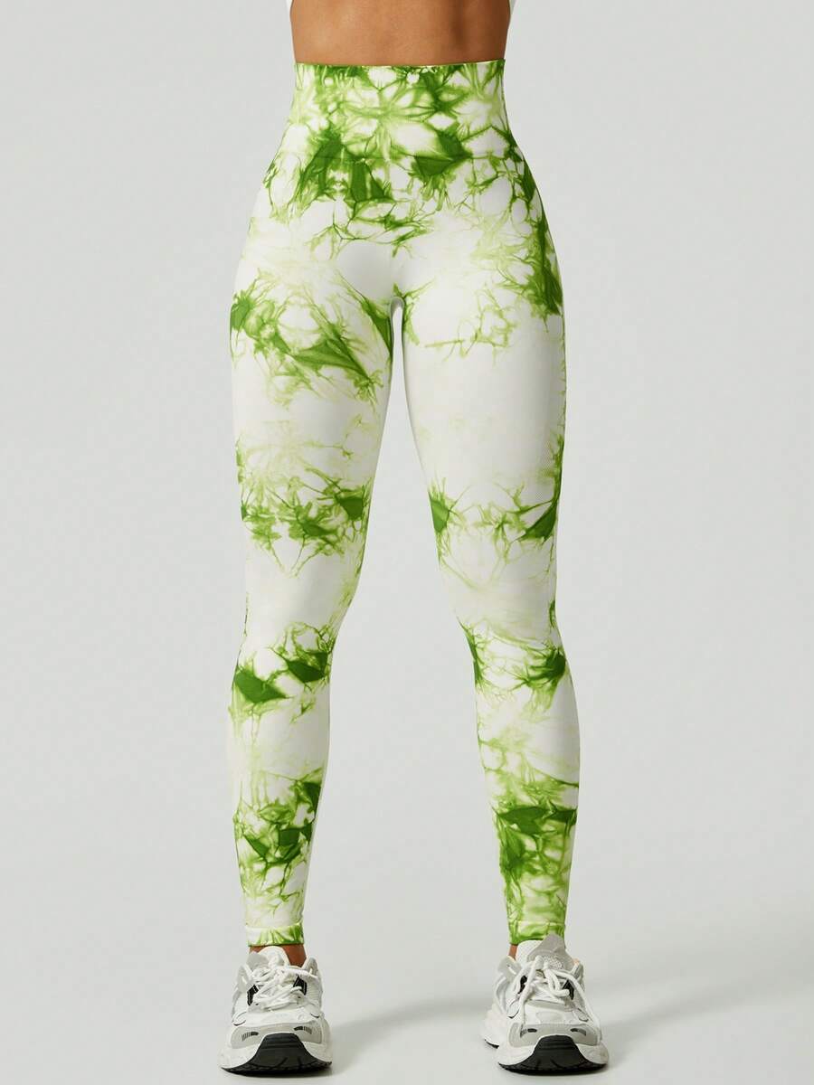 Ženske modne ombre pantalone za jogu  za trening, bešavne uske helanke sa visokim strukom
