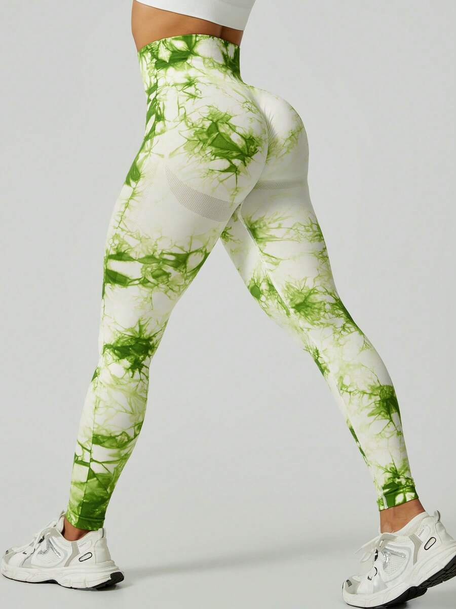 Ženske modne ombre pantalone za jogu  za trening, bešavne uske helanke sa visokim strukom
