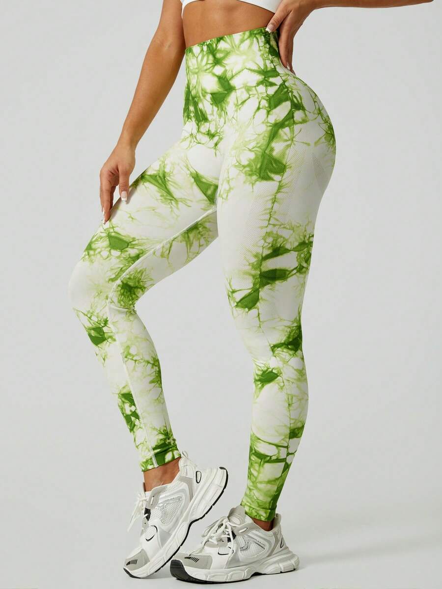 Ženske modne ombre pantalone za jogu  za trening, bešavne uske helanke sa visokim strukom