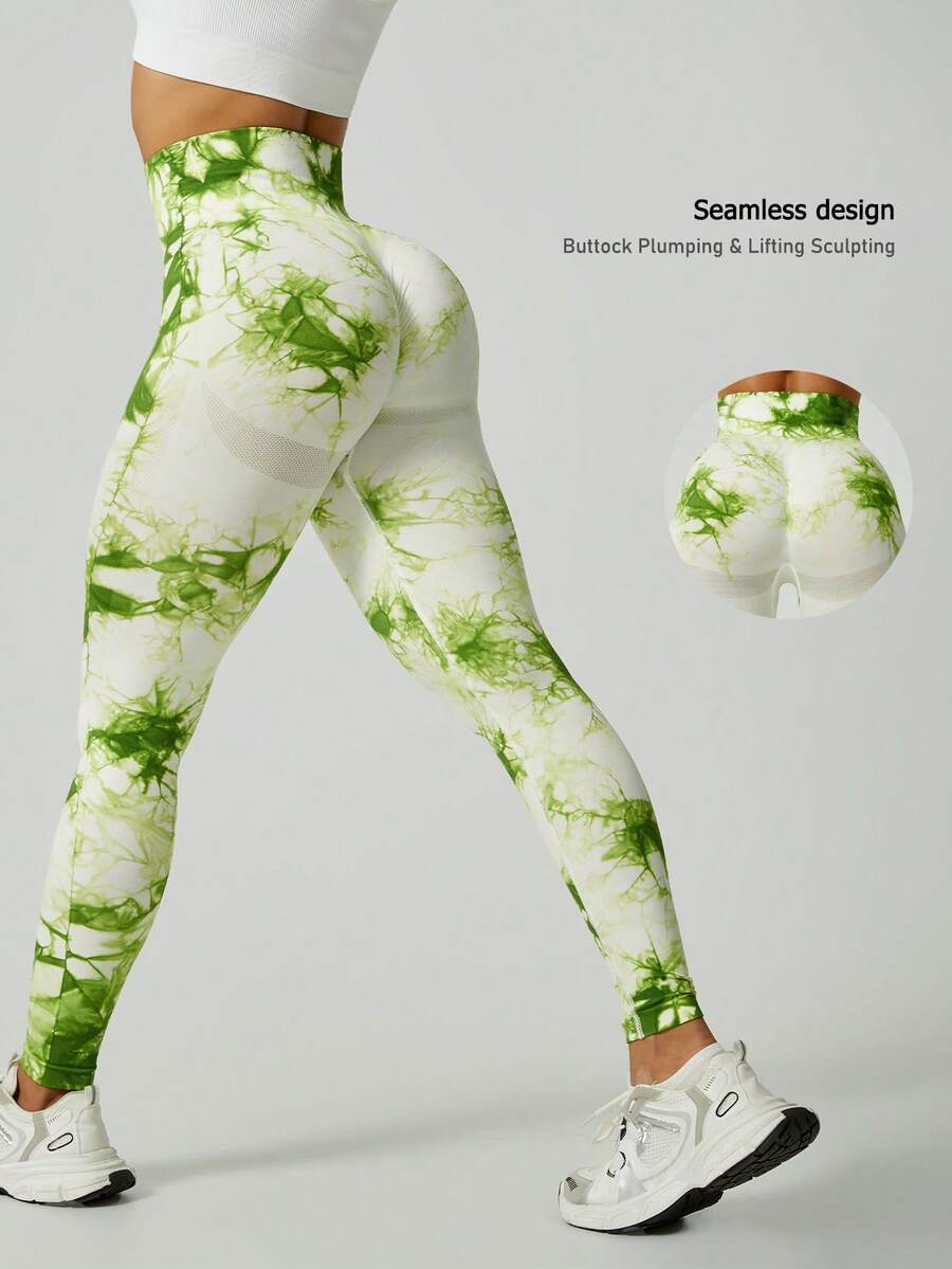 Ženske modne ombre pantalone za jogu  za trening, bešavne uske helanke sa visokim strukom