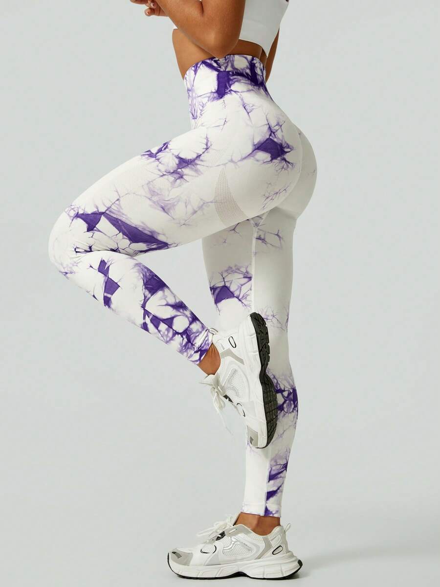 Ženske modne ombre pantalone za jogu  za trening, bešavne uske helanke sa visokim strukom