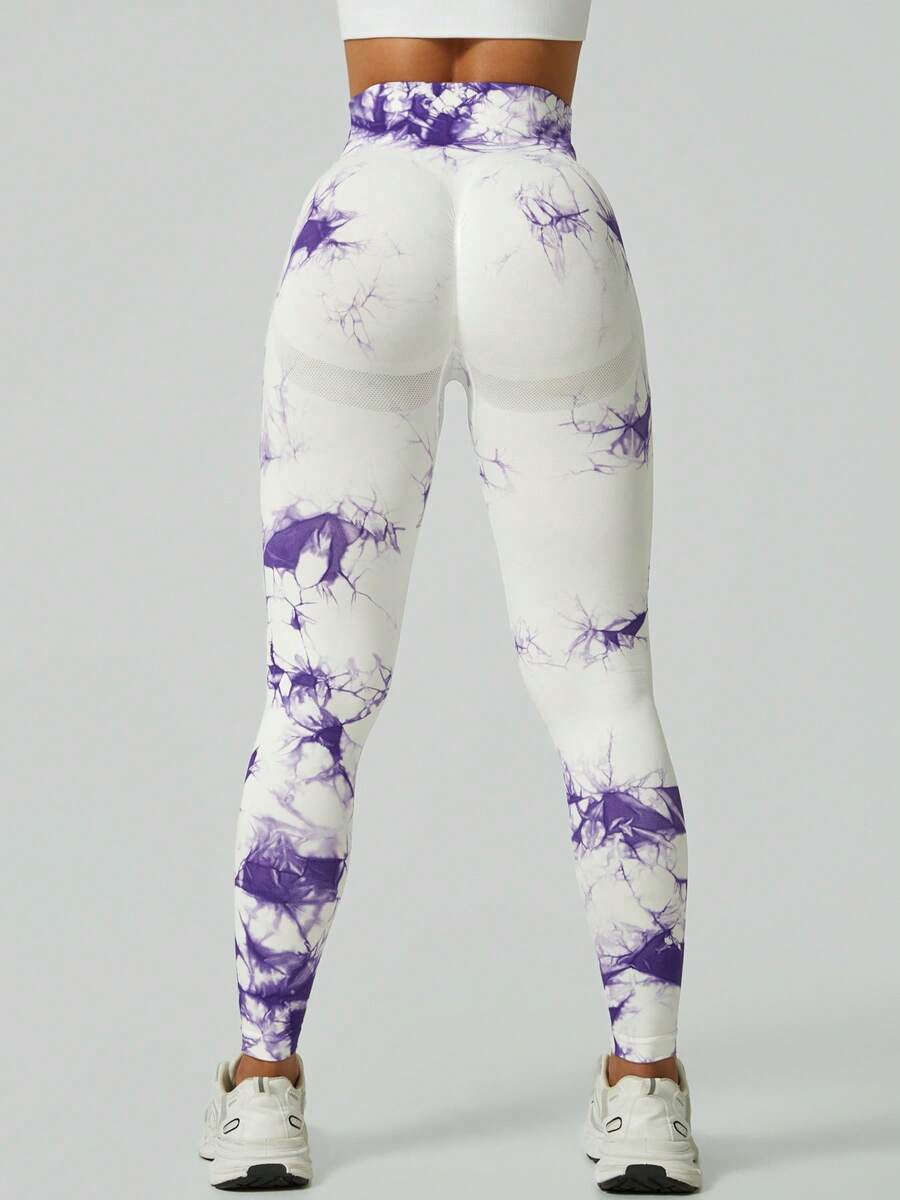 Ženske modne ombre pantalone za jogu  za trening, bešavne uske helanke sa visokim strukom