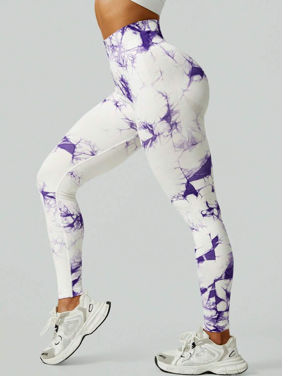 Ženske modne ombre pantalone za jogu  za trening, bešavne uske helanke sa visokim strukom