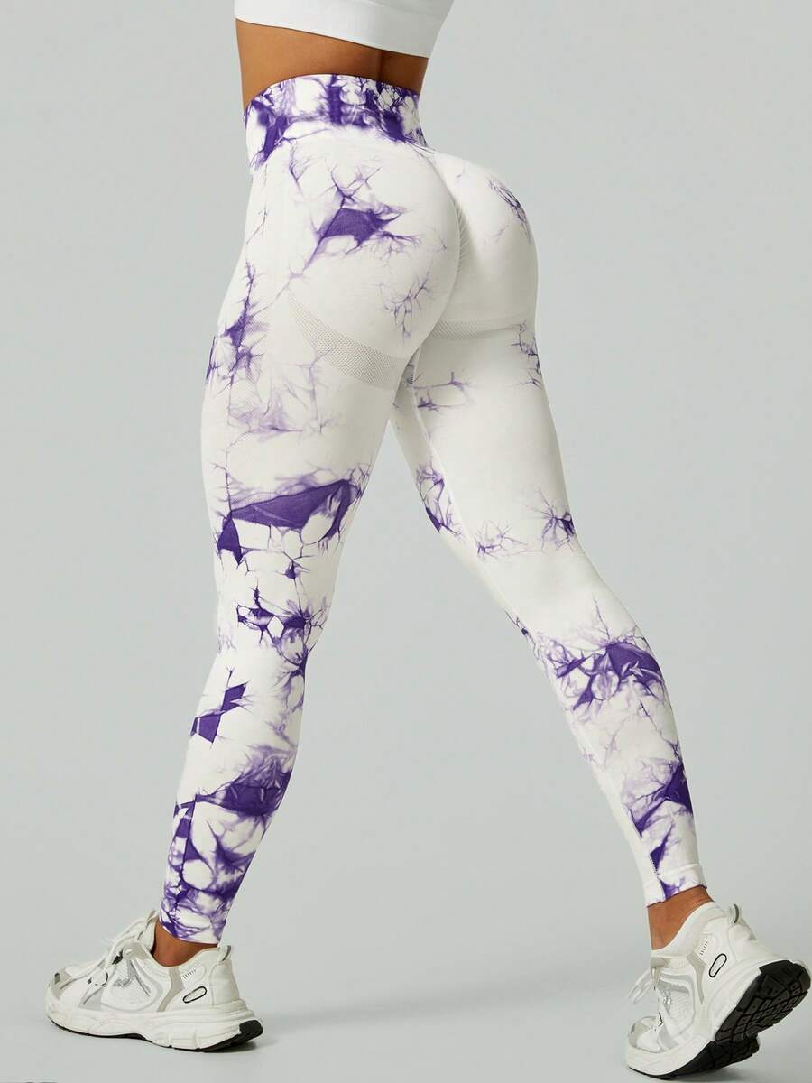 Ženske modne ombre pantalone za jogu  za trening, bešavne uske helanke sa visokim strukom