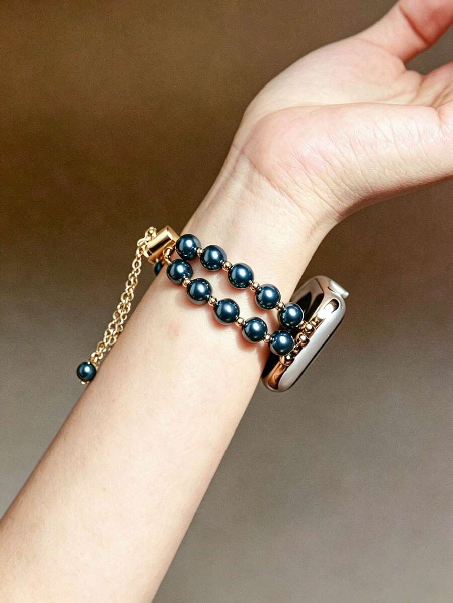 Luksuzna metalna narukvica za sat za žene u zlatnoj boji sa lancem, odgovara za 38/40/41/44/45/49/42/46 mm za Apple Watch S11/SE3/Ultra3/Ultra/SE/SE2/10/9/8/7/6/5/4/3/2/1