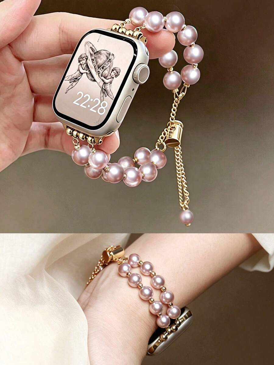 Luksuzna metalna narukvica za sat za žene u zlatnoj boji sa lancem, odgovara za 38/40/41/44/45/49/42/46 mm za Apple Watch S11/SE3/Ultra3/Ultra/SE/SE2/10/9/8/7/6/5/4/3/2/1