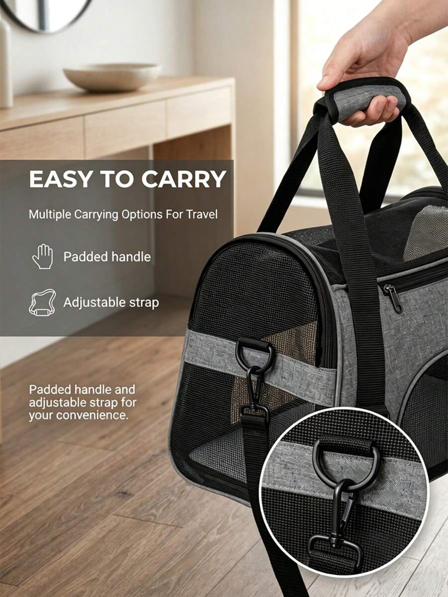 Torba-nosilica za mačke i pse, prozračna mrežasta