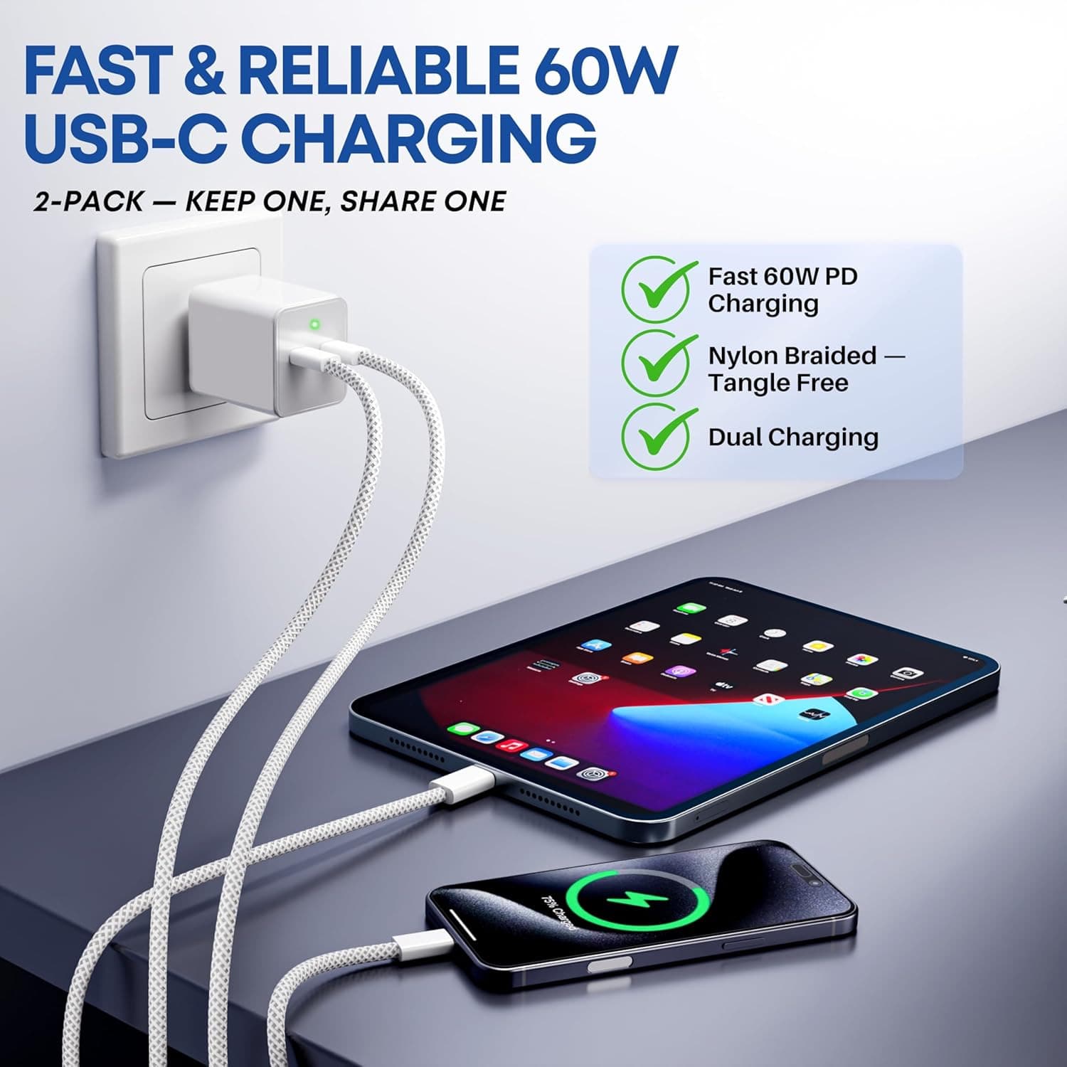 USB-C na Type-C kabl za brzo punjenje i prenos podataka