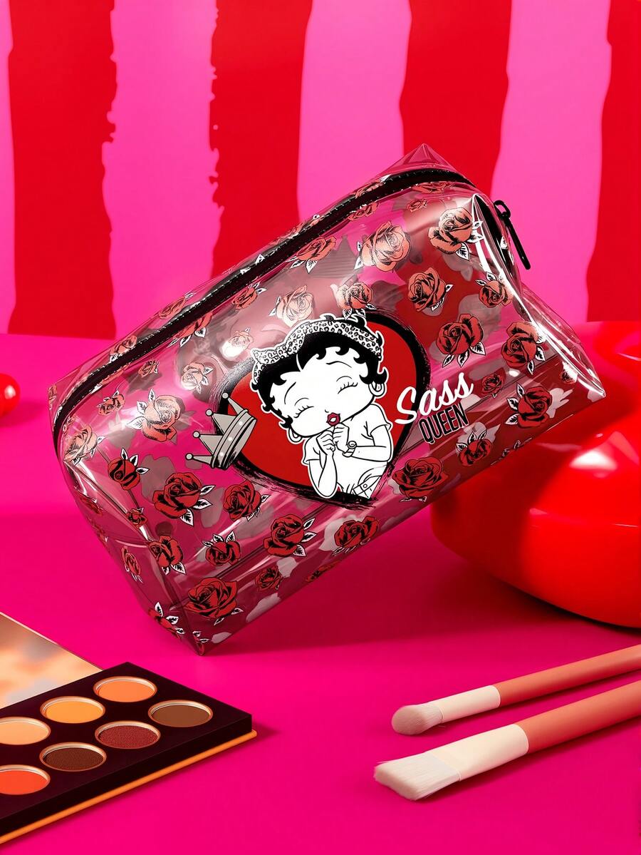 Betty Boop 1 kom set lagane kozmetičke torbe od poliesterskih vlakana sa štampanim crtanim uzorkom
