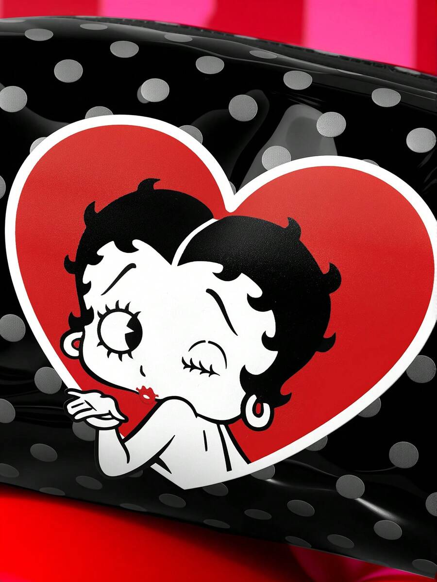 Betty Boop 1 kom set lagane kozmetičke torbe od poliesterskih vlakana sa štampanim crtanim uzorkom