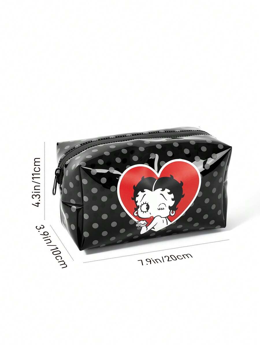 Betty Boop 1 kom set lagane kozmetičke torbe od poliesterskih vlakana sa štampanim crtanim uzorkom