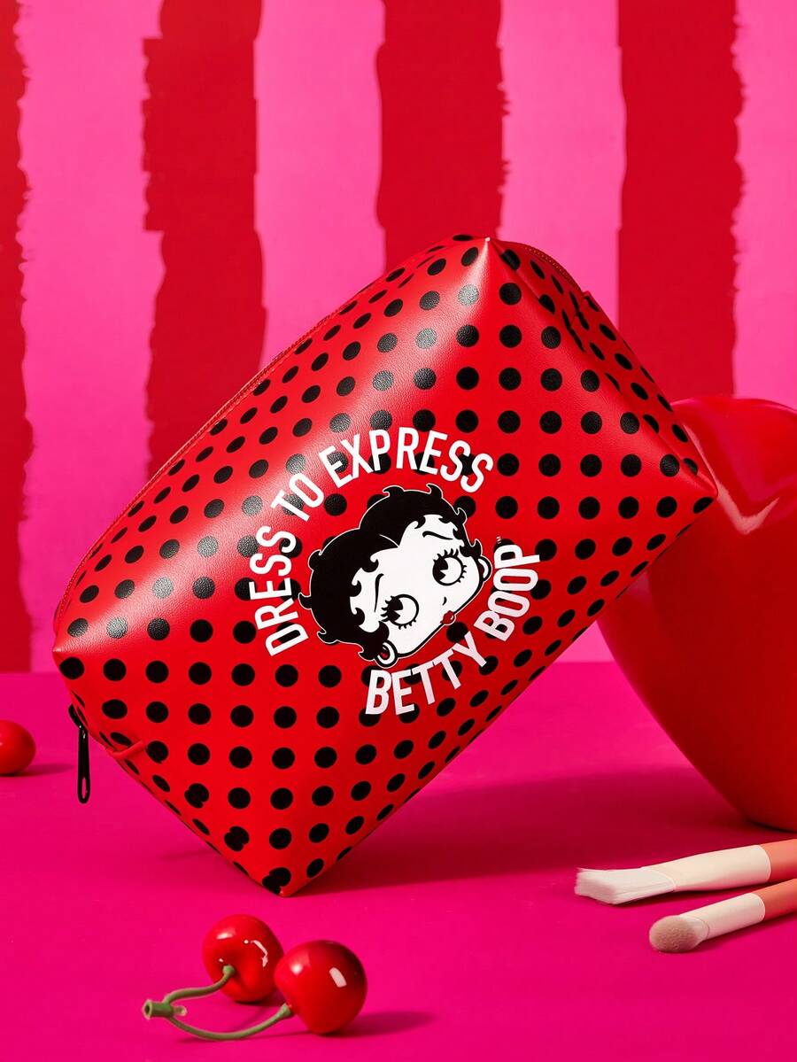 Betty Boop 1 kom set lagane kozmetičke torbe od poliesterskih vlakana sa štampanim crtanim uzorkom