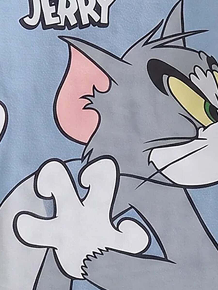 TOM & JERRY 2 komada ležerni bodi za bebe sa slatkim crtanim slovima i grafikom, dugih rukava