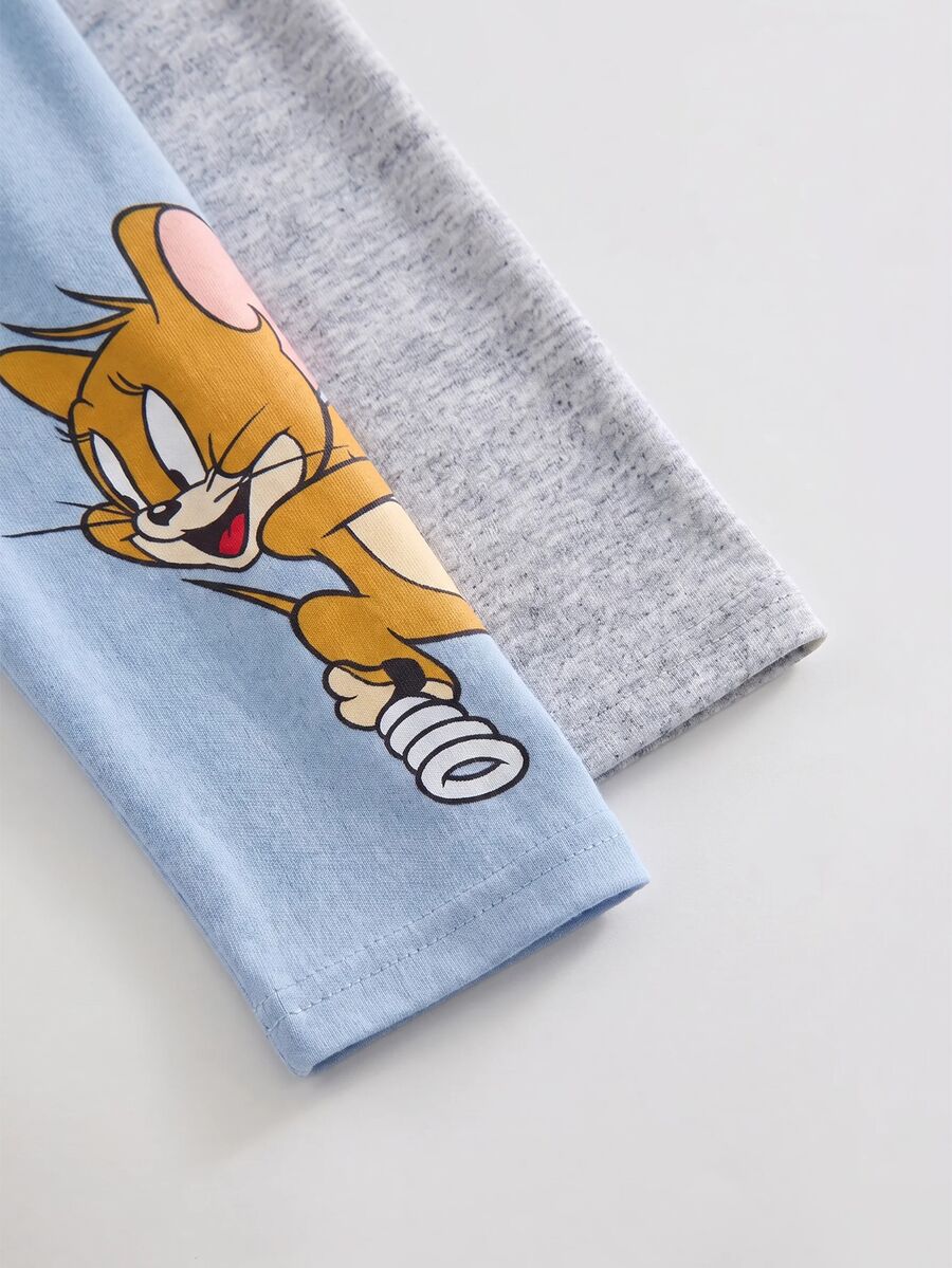 TOM & JERRY 2 komada ležerni bodi za bebe sa slatkim crtanim slovima i grafikom, dugih rukava