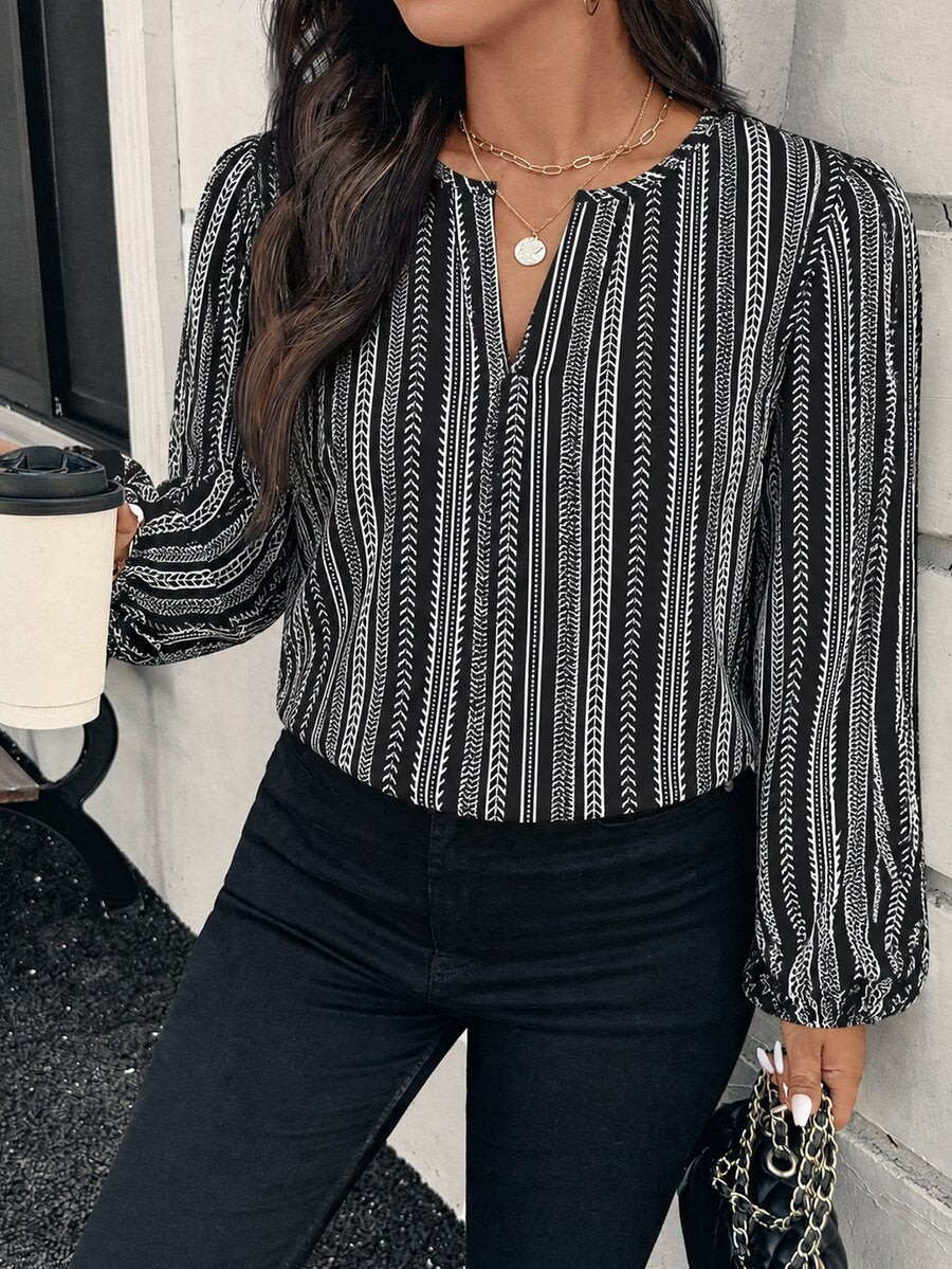 Ženska bluza plus size, elegantna, sa ombre leopard printom, puni dezen