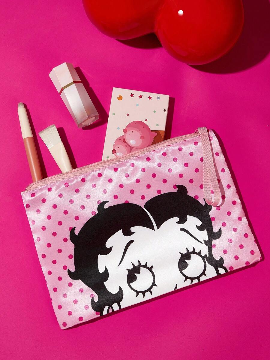 Betty Boop 1 kom set lagane kozmetičke torbe od poliesterskih vlakana sa štampanim crtanim uzorkom