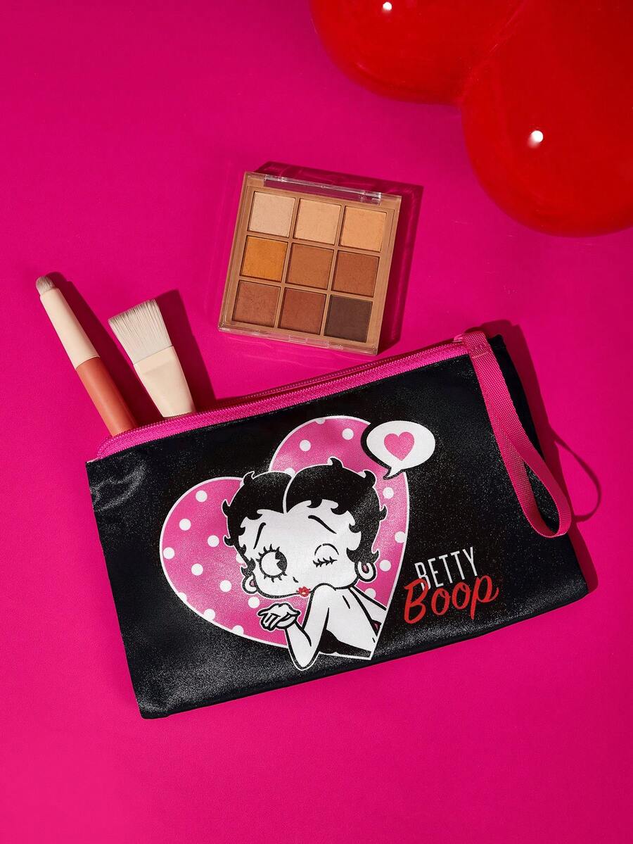 Betty Boop 1 kom set lagane kozmetičke torbe od poliesterskih vlakana sa štampanim crtanim uzorkom