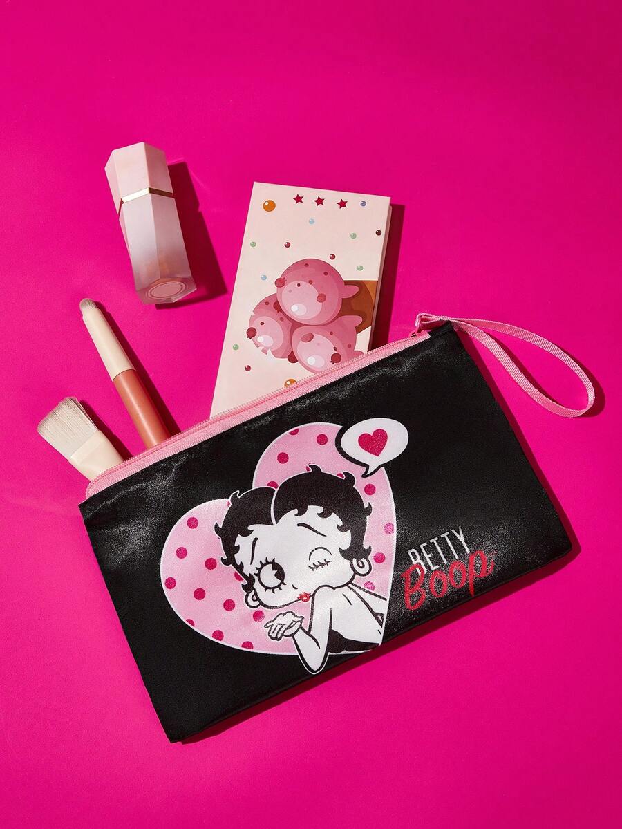 Betty Boop 1 kom set lagane kozmetičke torbe od poliesterskih vlakana sa štampanim crtanim uzorkom