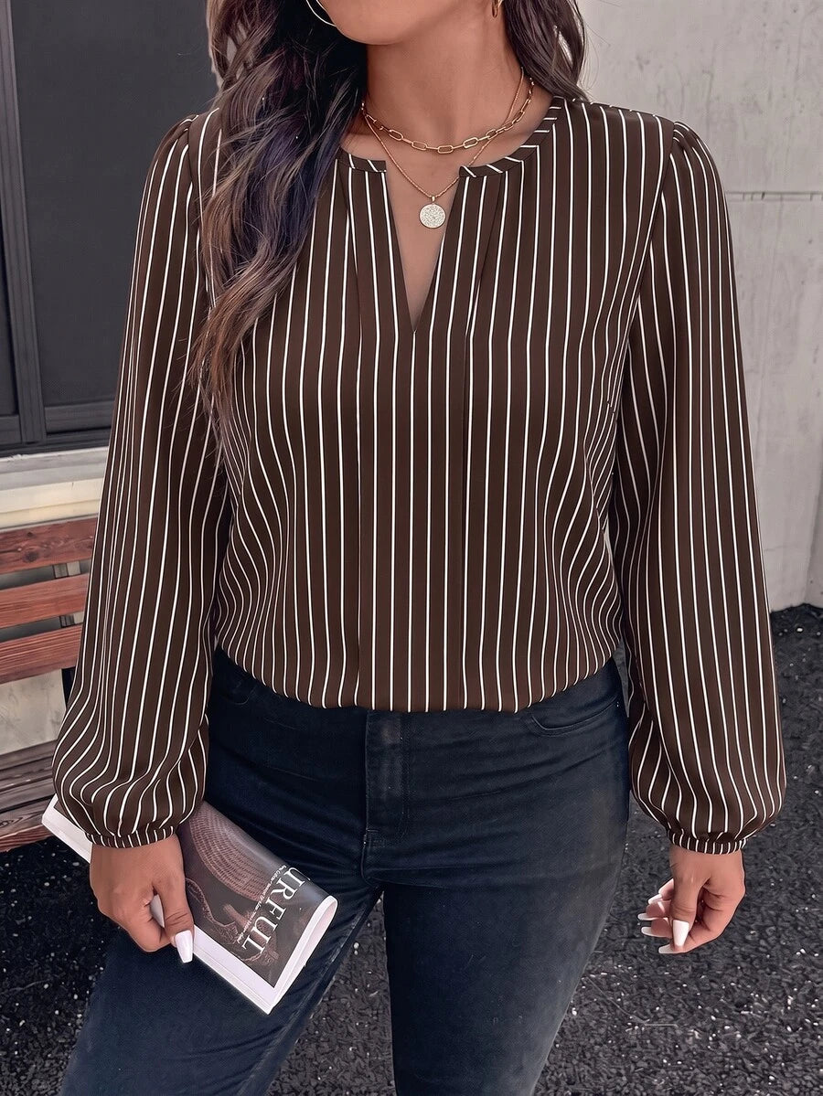 Ženska bluza plus size, elegantna, sa ombre leopard printom, puni dezen