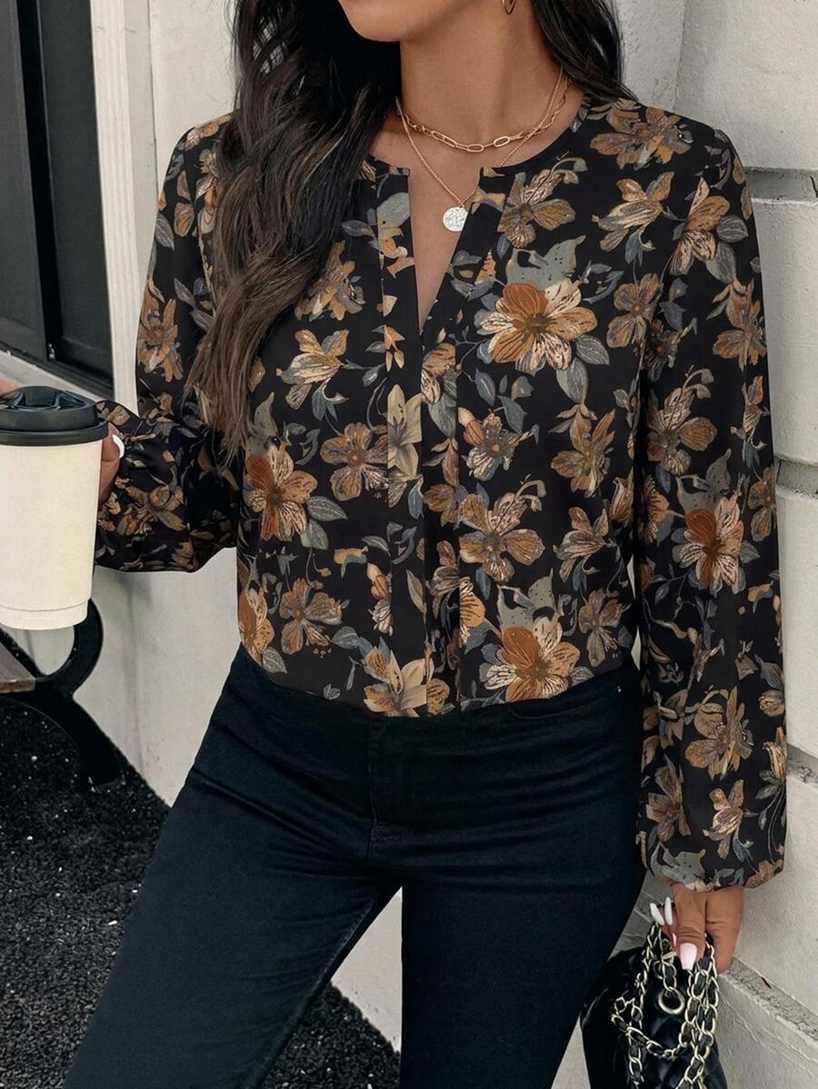 Ženska bluza plus size, elegantna, sa ombre leopard printom, puni dezen