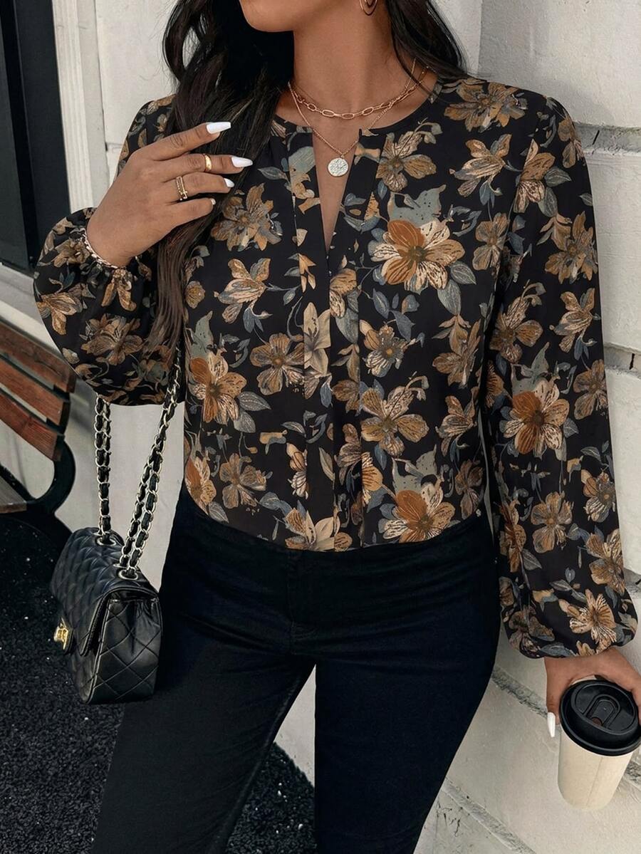 Ženska bluza plus size, elegantna, sa ombre leopard printom, puni dezen
