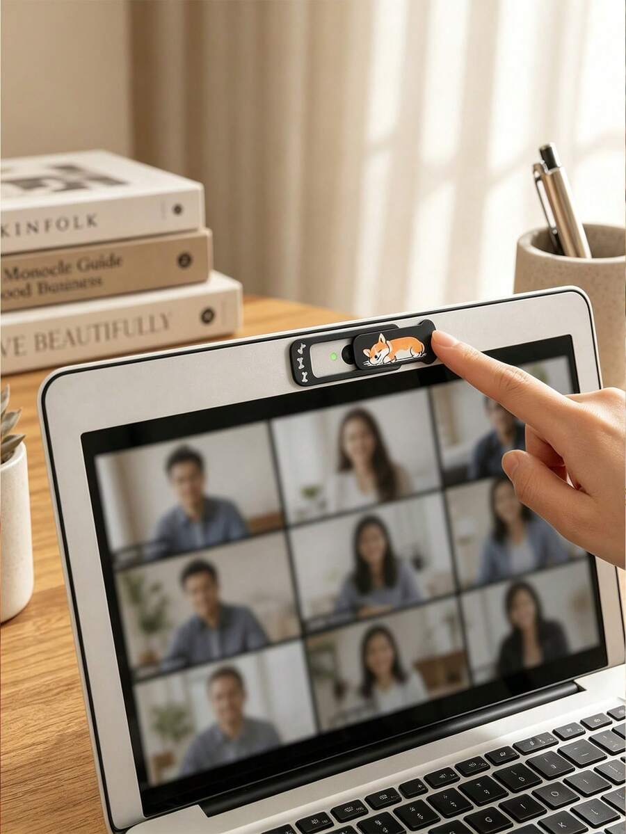 Slatka klizna zaštita za kameru laptopa sa printom mačke
