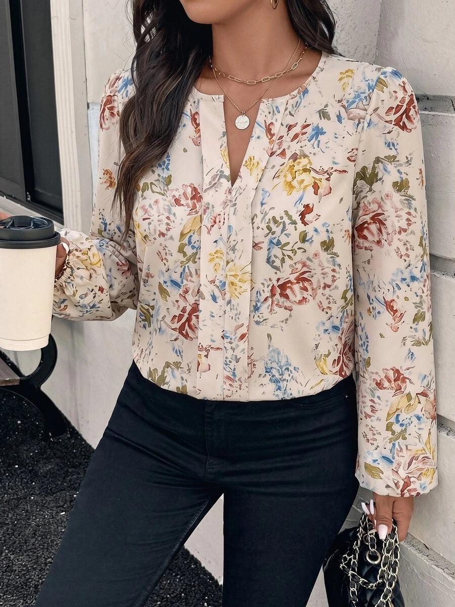 Ženska bluza plus size, elegantna, sa ombre leopard printom, puni dezen